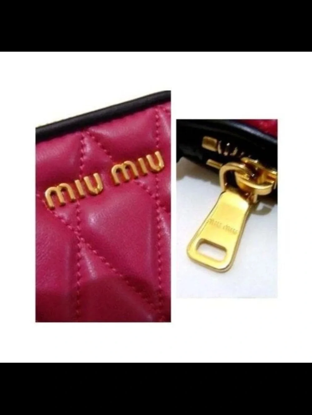 Miu Miu Quilted Leather Wristlet - Pink